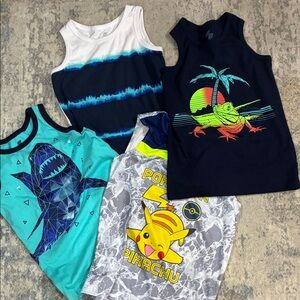 Children’s Place Boys Tank Tops - Blue, Black, White, Gray